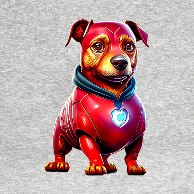 Canine Hero: Love-Shaped Arc Reactor Dachshund by fur-niche